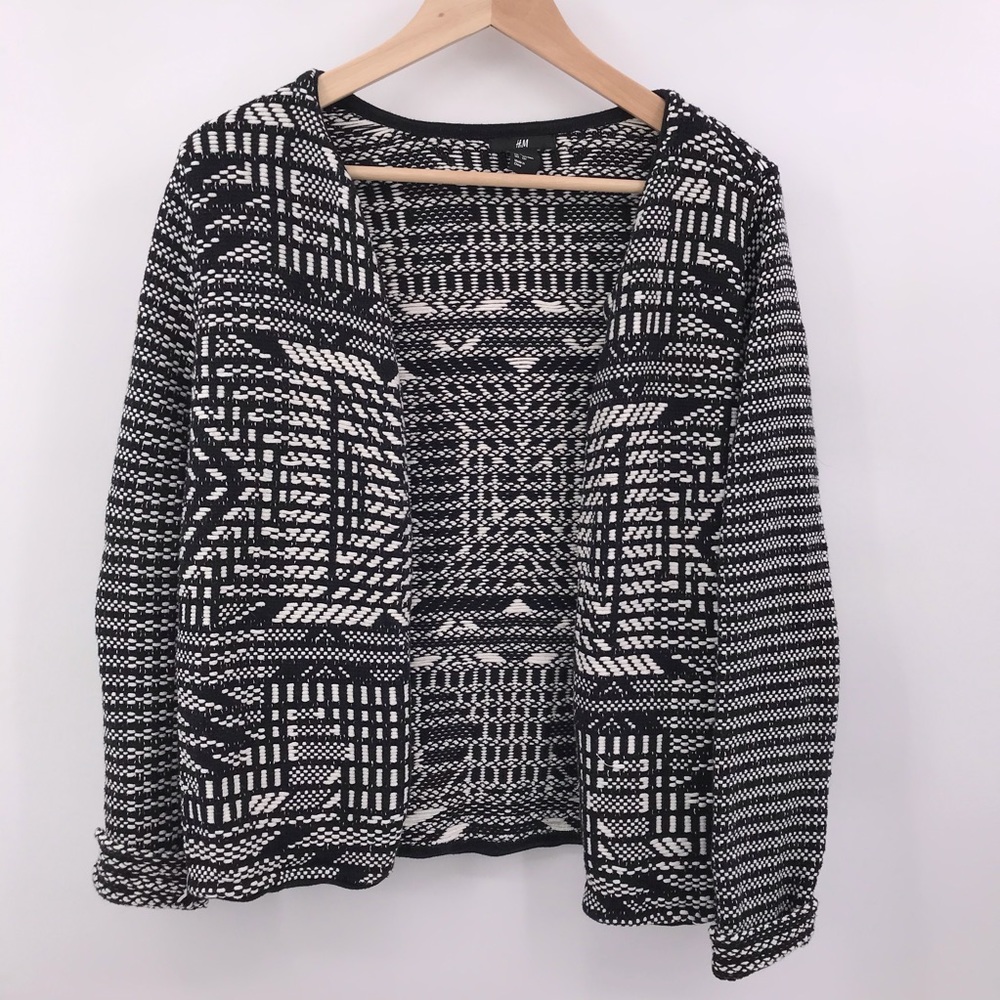 H&M Black and White Cardigan